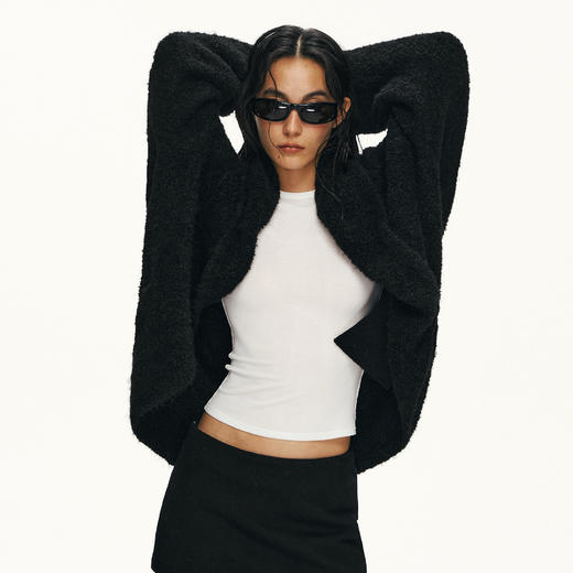 Ariseism黑标 软糯羊毛开衫毛衣外套女春季新款上衣 商品图1