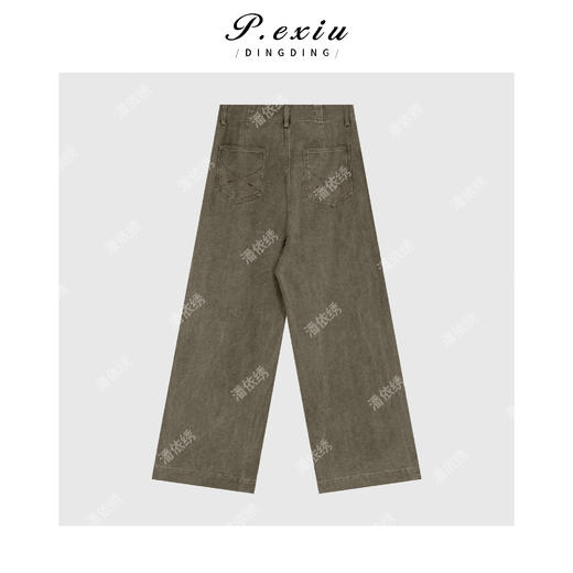 03-5潘依绣丁丁宠粉复古水洗四扣显瘦直筒牛仔裤Q3152 商品图1