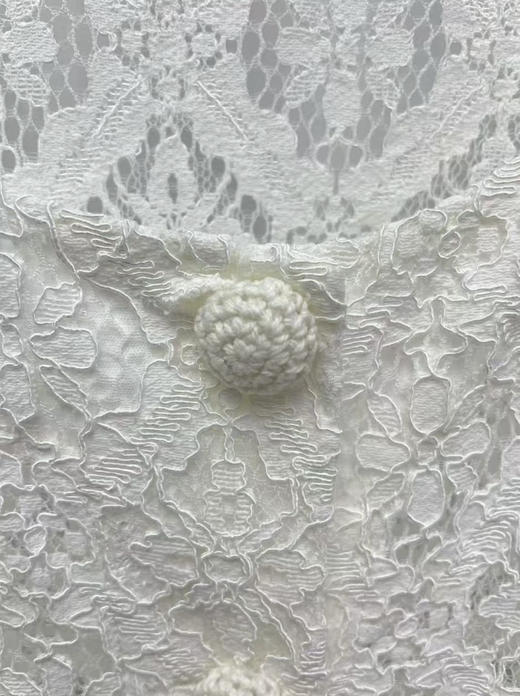 原单新款进口钩花蕾丝镂空小香风外套 商品图3