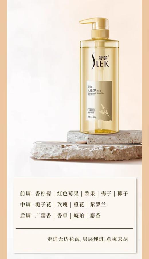 临期取货：【舒蕾水润柔肤沐浴露】一瓶500克，水漾润肤。批准文号：2024000977 商品图1