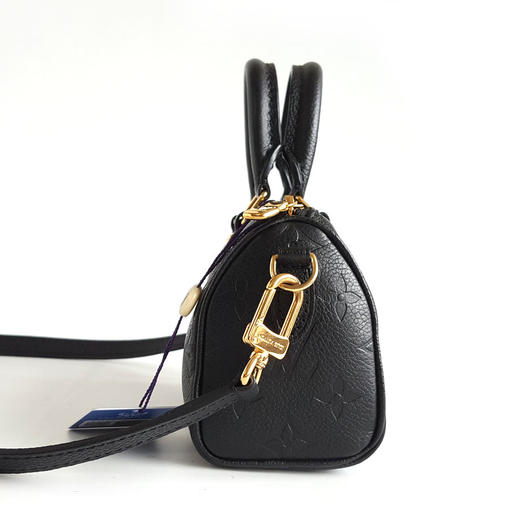 【95新】LV路易威登NANO SPEEEDY M82450黑色全皮压花nano speedy 单肩斜挎手提包女士260326AK09 商品图3