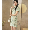 米思阳2025夏季新款新中式国风天丝连衣裙别致设计复古旗袍裙2471 商品缩略图0