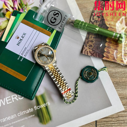 劳力士GS日志型系列 女款31mm 日志31系列 间金灰罗马钻圈 女士腕表 搭载改Cal.2236全自动机械机芯 商品图8