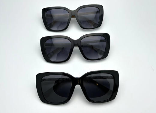 328-6 独家圆正 BB大方框 格纹镜腿 时尚墨镜 防晒太阳镜 炒鸡舒适 商品图3