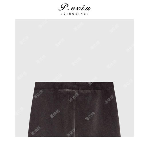 03-5潘依绣丁丁宠粉气质通勤前开叉A字显瘦半身裙Q84610 商品图2