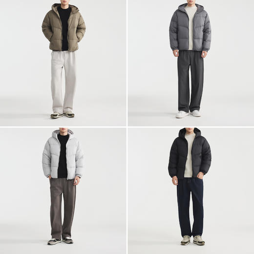 墨麦客男装宽格绗缝连帽羽绒服男士2025冬季新款宽松保暖厚外套男 商品图4