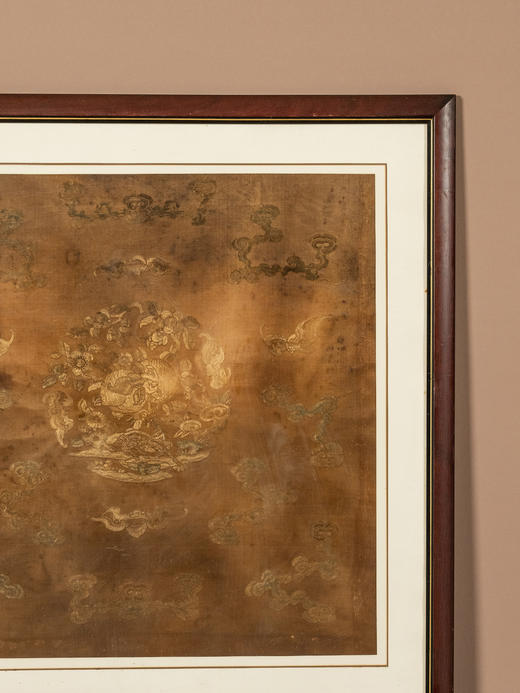 清	蝠寿纹绣片挂屏 商品图1