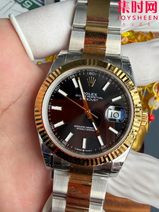 劳力士 VS日志41系列 VS日志V2版 间金黑盘 男士腕表 丹东3235机 板带 三珠带 表径41mm 商品图1