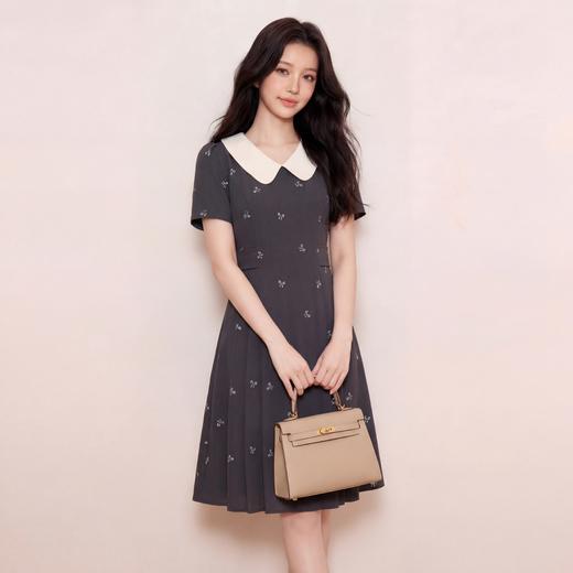 奢姿大码女装2026夏季蝴蝶结减龄娃娃领连衣裙胖妹妹轻奢时尚裙子3262803822 商品图3