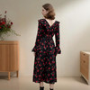 【限时秒杀】西遇【秘境玫瑰】法式浪漫碎花连衣裙女秋季气质显瘦长袖长裙LXD51223 商品缩略图3