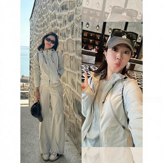 软山套装！2026弹力尼龙登山布立裁分割外套休闲裤户外两件套! 商品图1