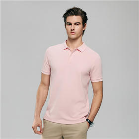 佐丹奴男装26年新款净色棉感华夫格肌理短袖POLO衫01016295