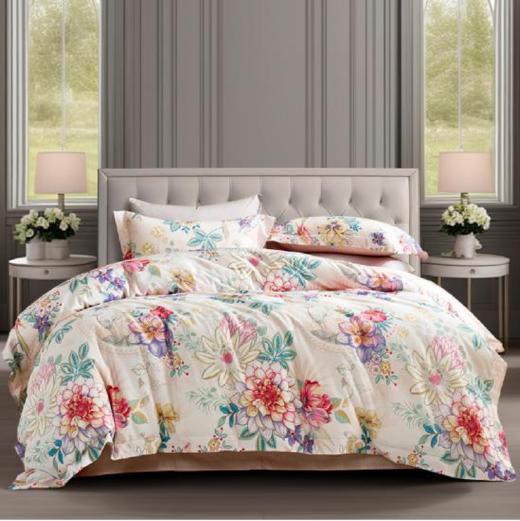 ————————纯面四件套-陌上流苏1.5*1.8m 被套203*229 床单230*240 枕套74*48*2（代发）） 商品图0