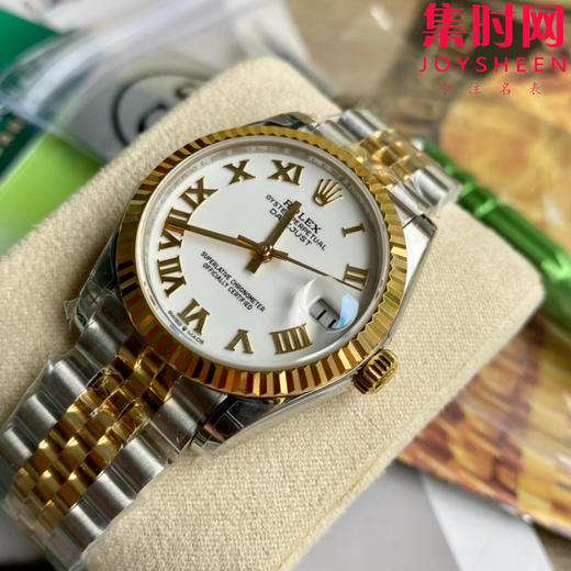 劳力士GS日志型系列 女款31mm 日志31系列 间金白罗马 女士腕表 搭载改Cal.2236全自动机械机芯 商品图5