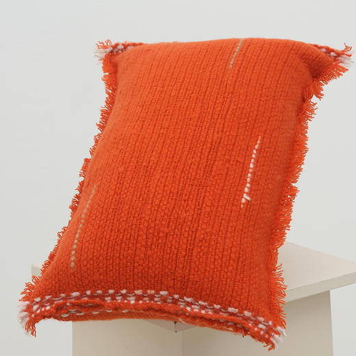 手工捻纱氆氇艺术浮线抱枕  SJF98P760N 商品图1