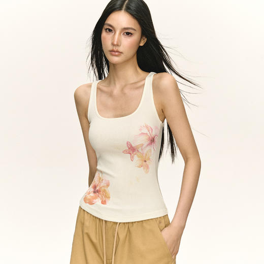 Ariseism 美式复古双色海边背心女夏季新款外穿吊带 商品图3