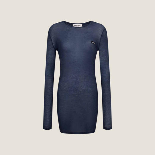 MIU-T 炒色藏蓝长袖打底 商品图0