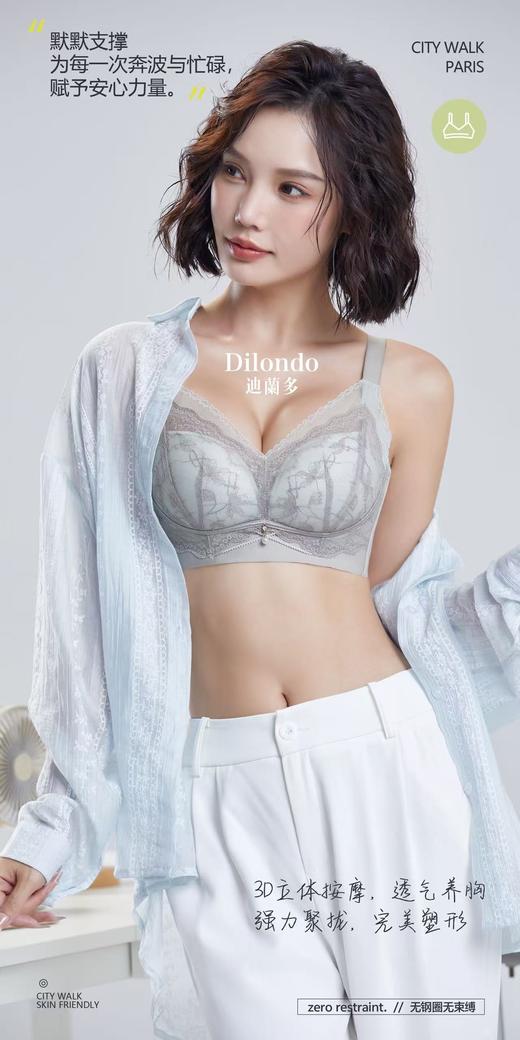 迪兰多中厚无钢圈小胸聚拢文胸舒适透气2118465 商品图3