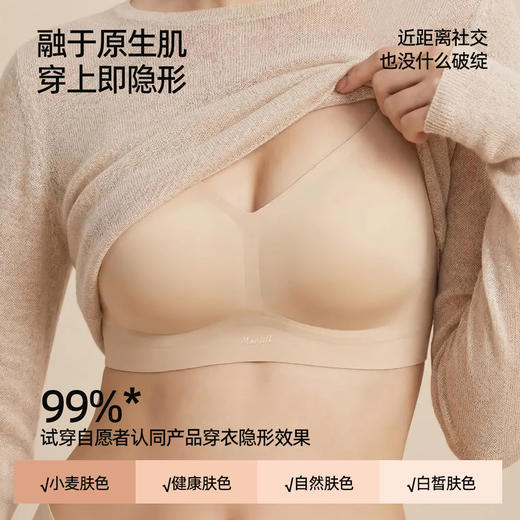 熳洁儿 隐形粉底液肤小胸聚拢无痕文胸固定按摩杯裸感舒适26261533 商品图2