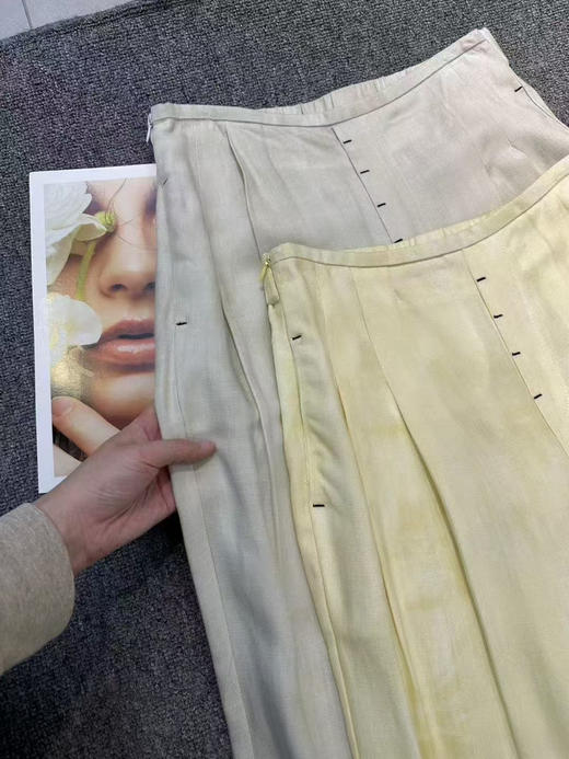 原单新款亚麻天丝垂感阔腿直筒女神裤 商品图6