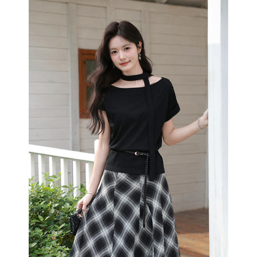 鹿向南【0331/20:00新品前1小时7折限量100件】黑色T恤 商品图0