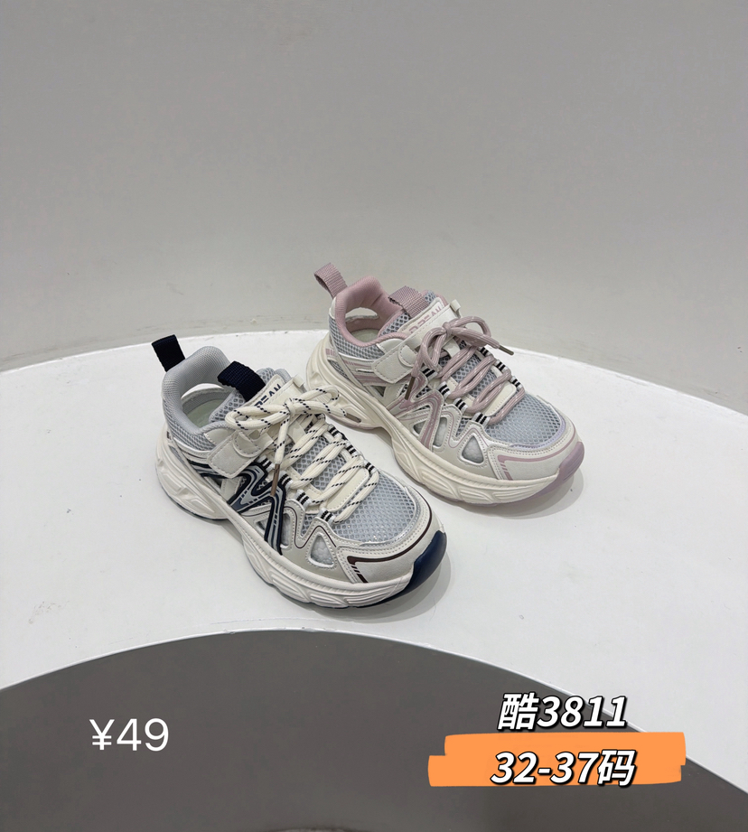酷一铭新款单网框子鞋3811 32-37码