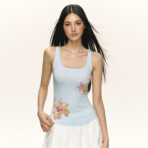 Ariseism 美式复古双色海边背心女夏季新款外穿吊带 商品图1