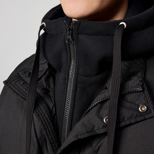 墨麦客男装鸭绒连帽羽绒服男士冬季新款宽松拼接保暖外套男潮 商品图2