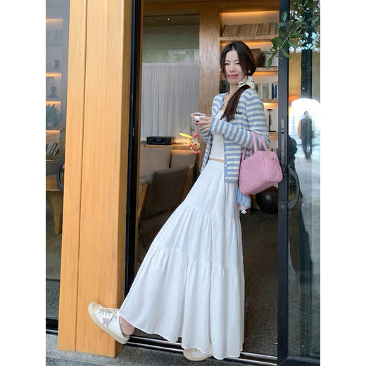 <曾小咸推荐>3.31现货秒杀 ！微信超特价！韩系蓝色条纹针织开衫 日常169.99 立减90 秒杀79.99！！ 商品图4