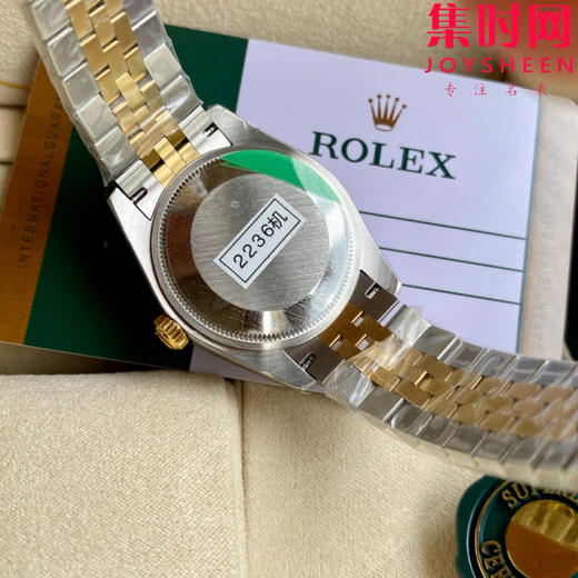 劳力士GS日志型系列 女款31mm 日志31系列 橄榄绿 间金绿罗马钻圈 女士腕表 搭载改Cal.2236全自动机械机芯 商品图7