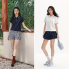 商场同款|森马POLO衫女夏季撞色刺绣2026新款休闲百搭复古套头衫 商品缩略图4