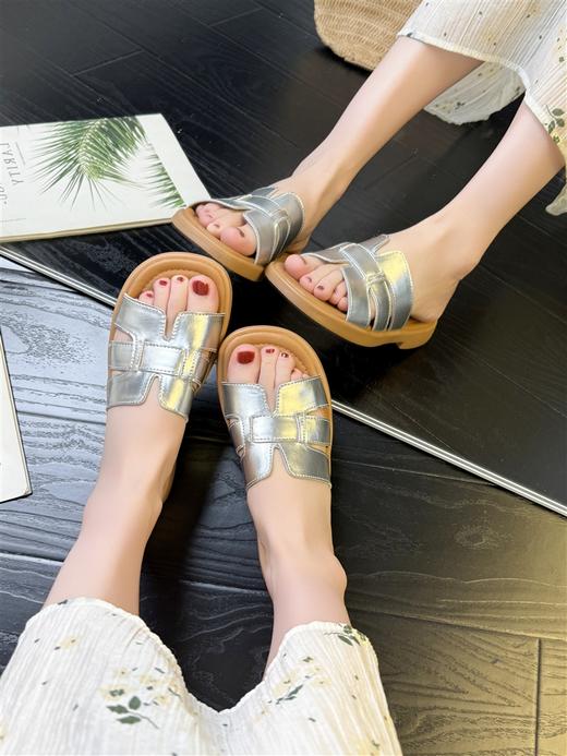 绝美夏日半托，度假风一字凉拖女2521 商品图1