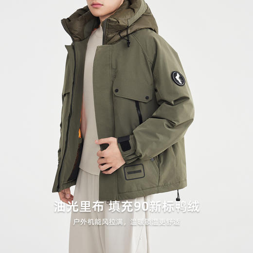 墨麦客男装山系户外风羽绒服男2025冬季新款包裹领男士外套88859 商品图1