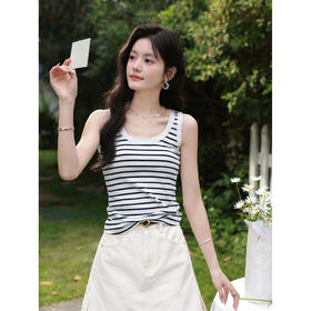 鹿向南【0330/20:00新品前一小时7折限量100件】条纹背心吊带