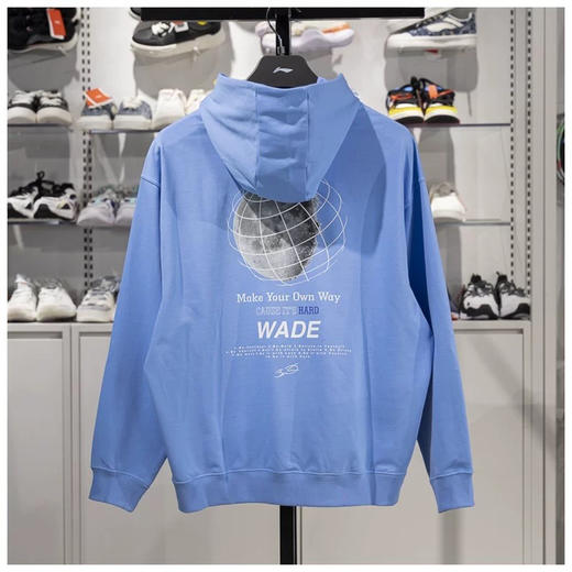MJ| 李宁男子卫衣2025春季新品韦德系列宽松舒适套头连帽上衣AWDV043-6 商品图1