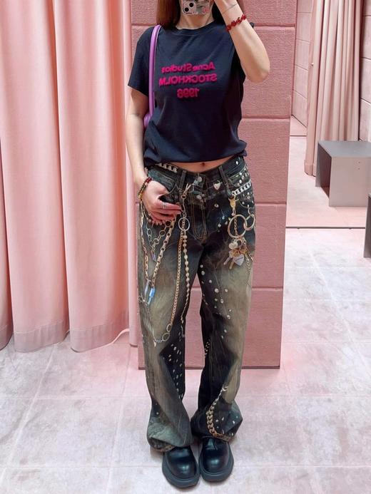 ACNE 1996系列火龙果植绒字母长袖 短袖T恤 商品图4