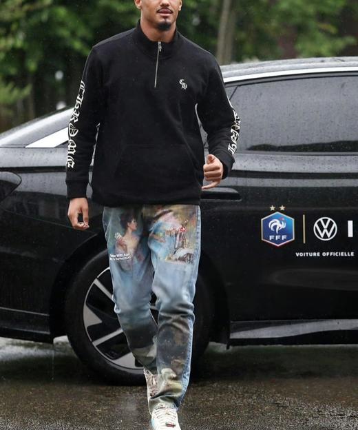 男款棉质刺绣半拉链卫衣he009 商品图3