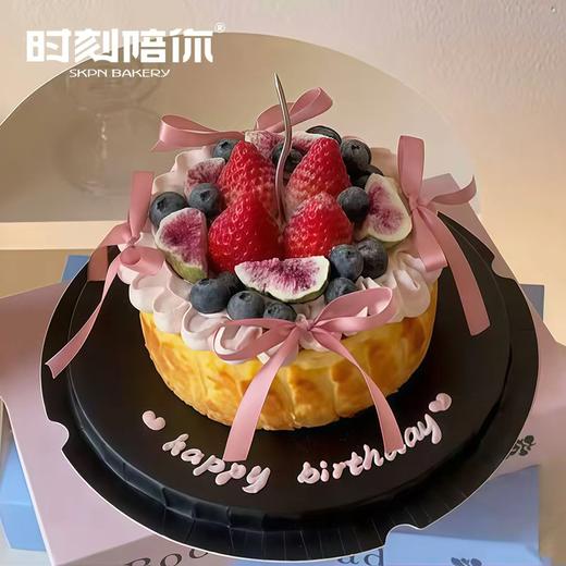 【粉韵莓果】5寸巴斯克芝士生日蛋糕 商品图0