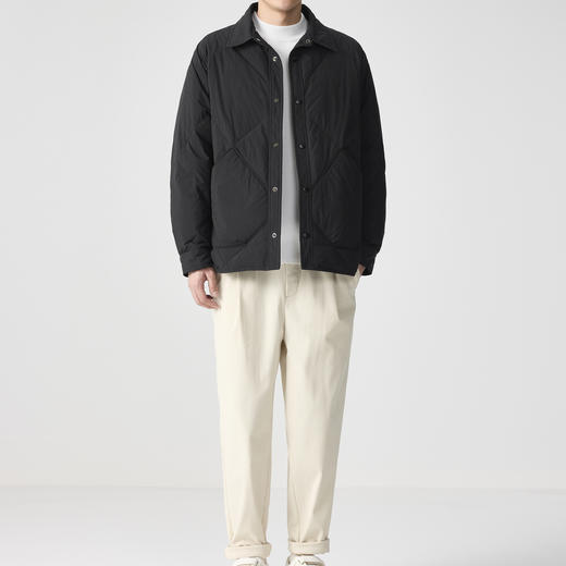 墨麦客菱形格插肩袖男士羽绒服冬季款远红外升温外套男88445 商品图3