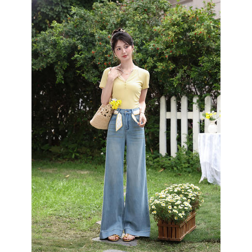 鹿向南【0330/20:00新品前一小时7折限量100件】蓝色牛仔裤 商品图1