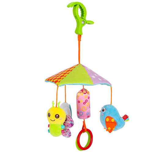 Happy monkey婴儿玩具卡通吊伞可旋转宝宝推车挂件摇铃床铃 厂家 商品图4