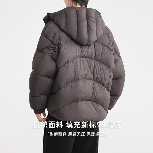 墨麦客男装2025年冬季新款防跑绒设计轻户外连帽工装羽绒服男外套 商品图3