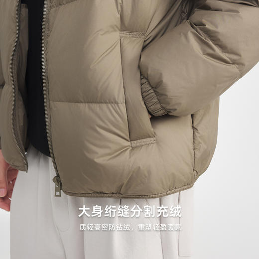 墨麦客男装宽格绗缝连帽羽绒服男士2025冬季新款宽松保暖厚外套男 商品图3