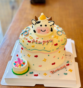 牛气冲天可爱卡通蛋糕-低糖处理无添加