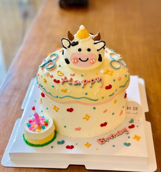牛气冲天可爱卡通蛋糕-低糖处理无添加 商品图0