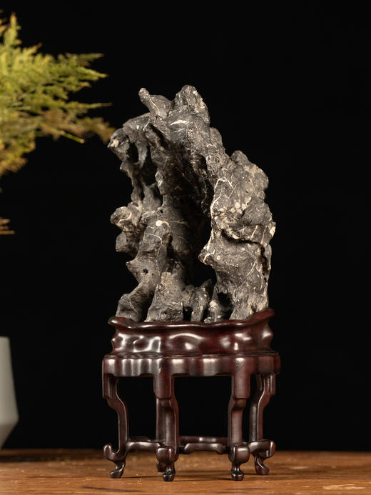 黑太湖文房赏石（红木座） 商品图1