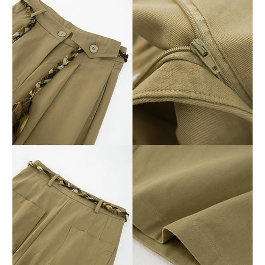 SUTUS/【花绳全棉】直筒裤丨超值！100%棉 高腰显瘦弯刀裤 商品图2