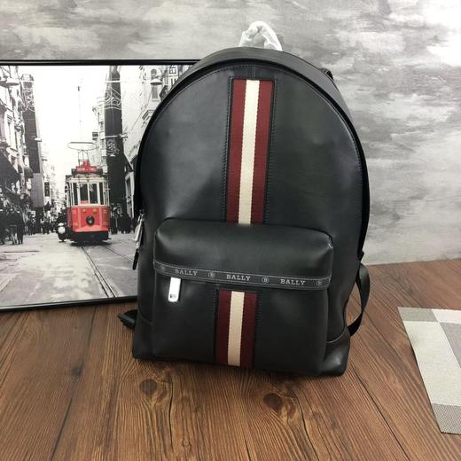 Bally Harper系列经典红白条纹全皮双肩包 商品图3