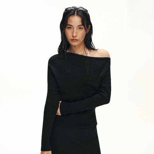 Ariseism黑标 羊毛混纺薄款针织衫女春季新款上衣 商品图3