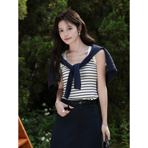 鹿向南【0330/20:00新品前一小时7折限量100件】条纹背心吊带 商品图4